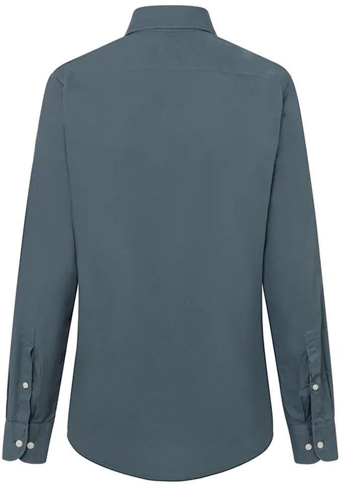 Hackett Garment Dye Delave Overhemd Met Lange Mouwen Blauw XL Man
