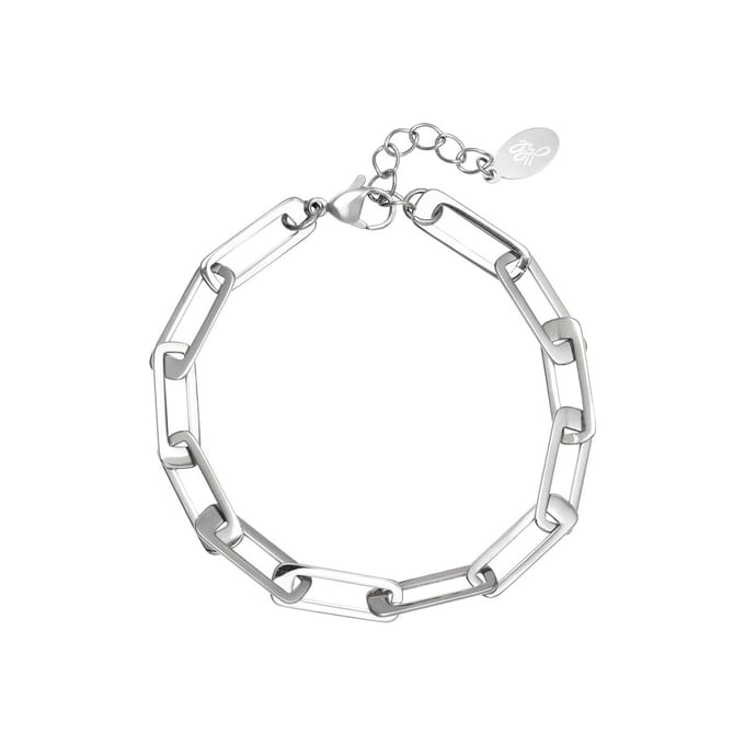 Armband Rechthoekige Schakels | Zilver