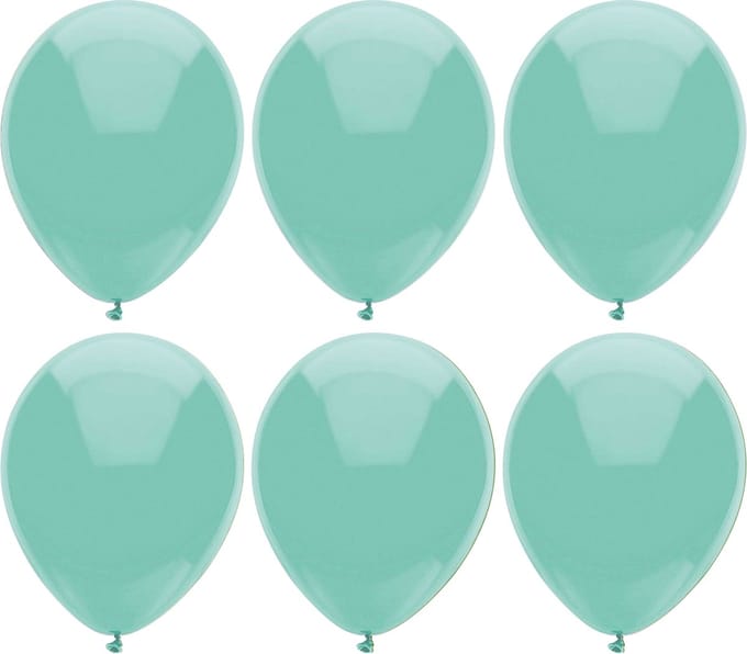 Haza Ballonnen verjaardag/feest - 200x stuks - mintgroen - 29 cm