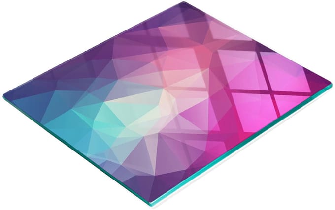 Keukenplank van gehard glas met decoratieve abstracte afbeeldingen, 60x52 cm