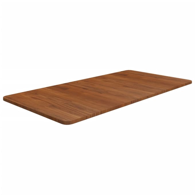 vidaXL - Wastafelblad - 100x50x1,5cm - behandeld - massief - hout - donkerbruin