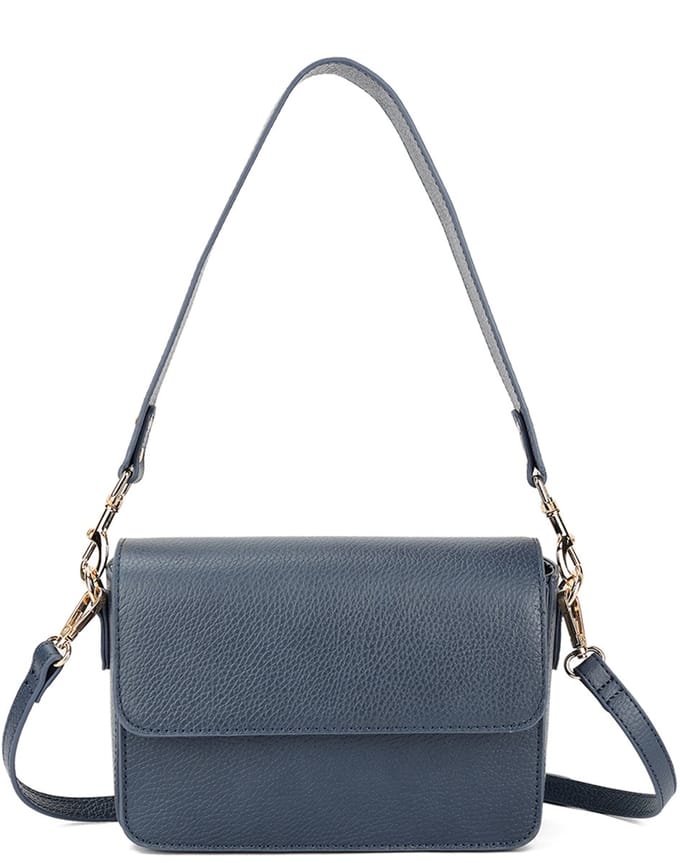Giuliano lederen schoudertas Seren - Made in Italy - Donker blauw