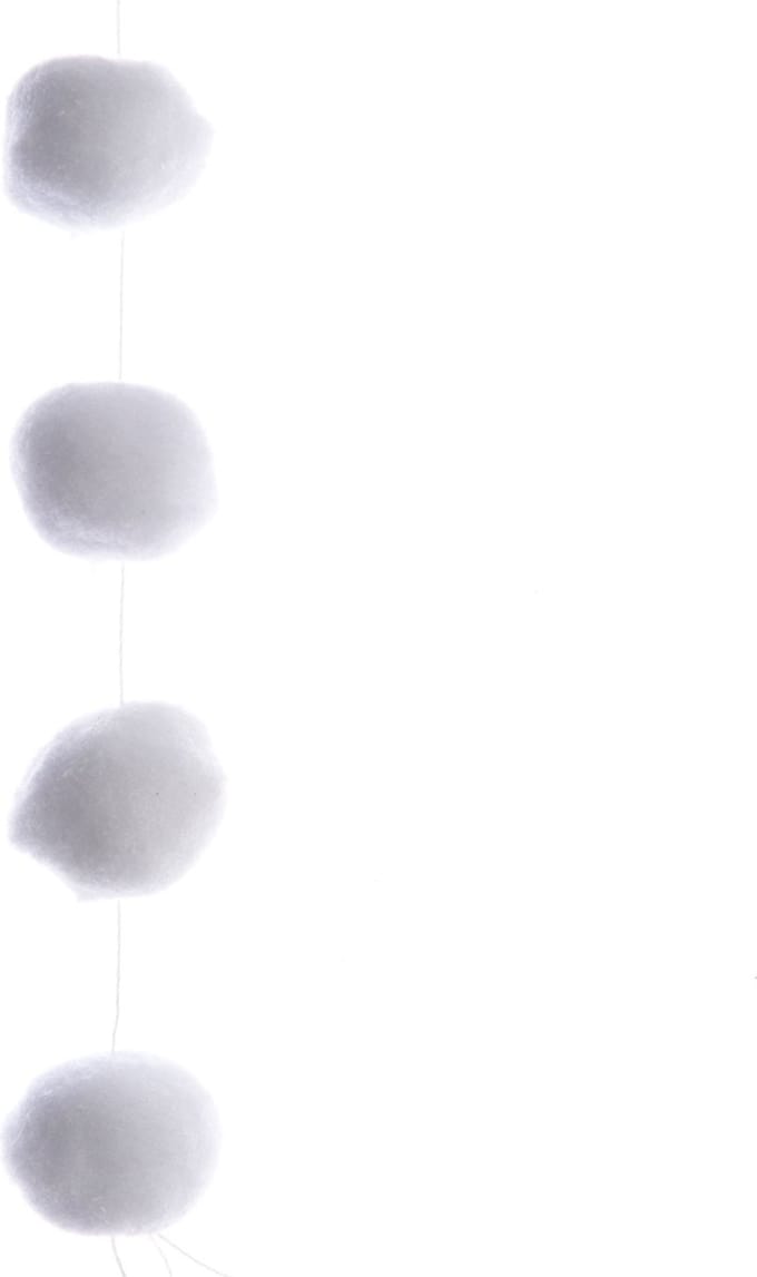 Guirlande pes sneeuwbal d4h180 cm wt