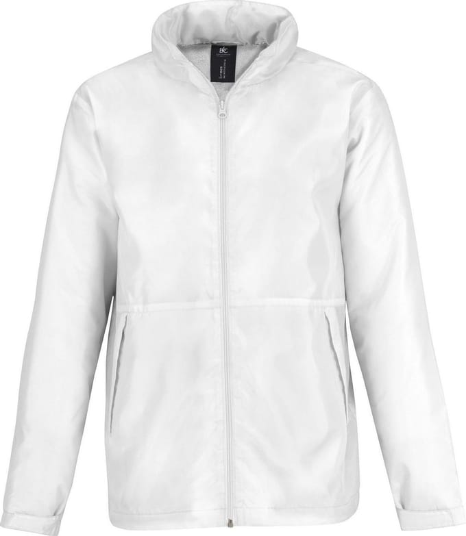 B&C Mens Multi Active Hooded Fleece Lined Jacket (Wit/wit)
