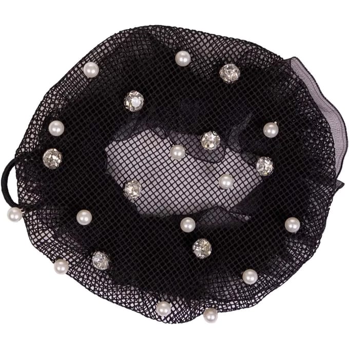 QHP - Haarnet Twinkle - Zwart / Zilver
