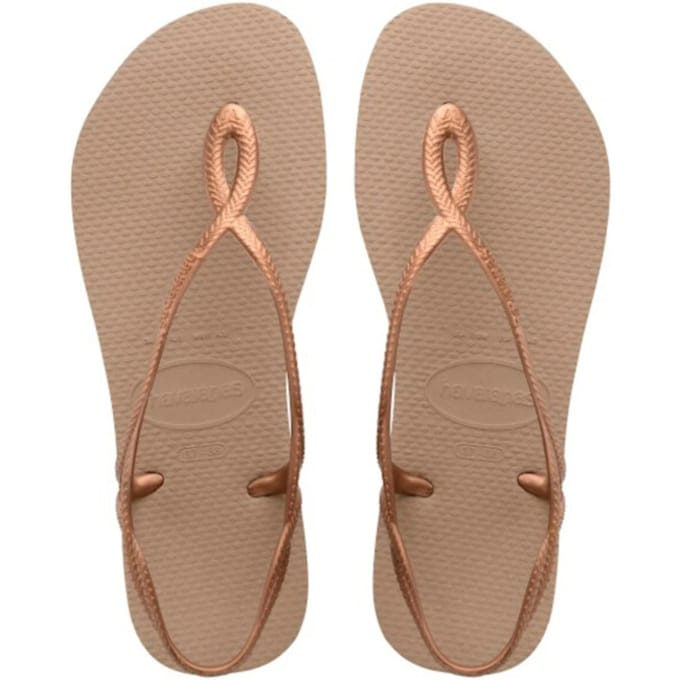 Havaianas Luna Slippers en Sandalen Dames - Goud - Maat 41/42 - Plastic