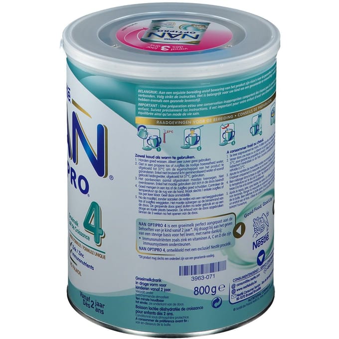 Nestlé NAN OptiPro 4 Groeimelk - 1 x 800g - Vanaf 2 jaar