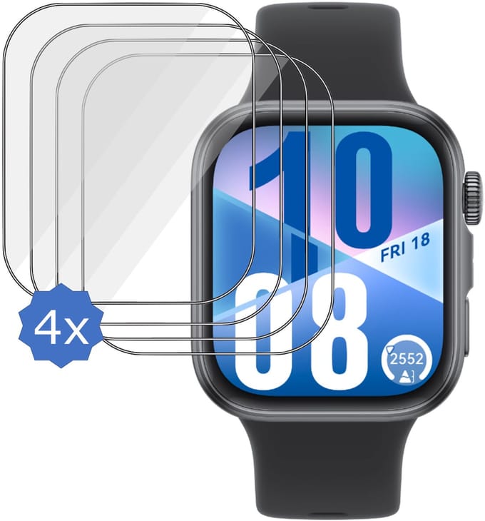 4x Screenprotector geschikt voor Huawei Watch Fit 4 - Folie Screen Protector