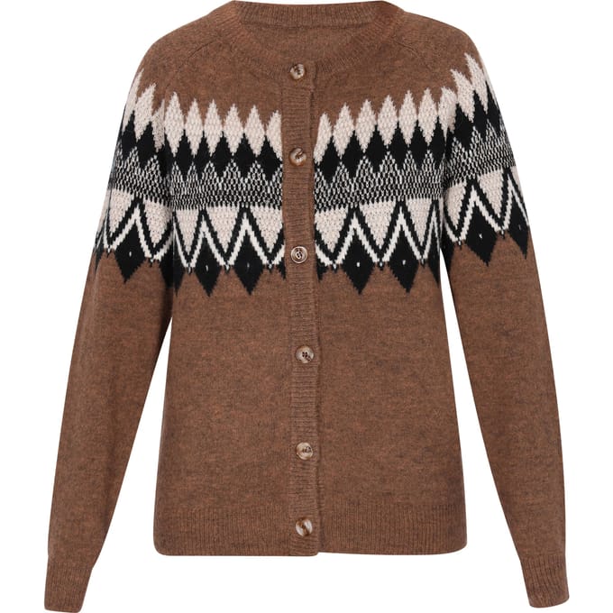 usha Vest Dames Camel Veelkleurig