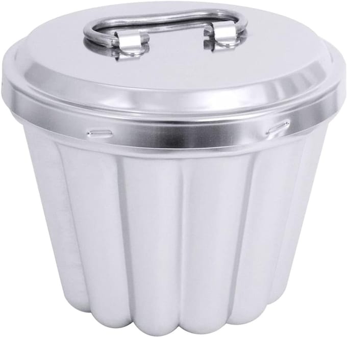 Puddingvorm RVS - Dessertmal Bakvorm - Desserts Maken - Met Deksel - Ø 18 cm 2400 ml - Zilverkleurig