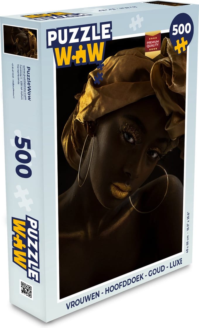 Puzzel Vrouwen - Hoofddoek - Goud - Luxe - Legpuzzel - Puzzel 500 stukjes