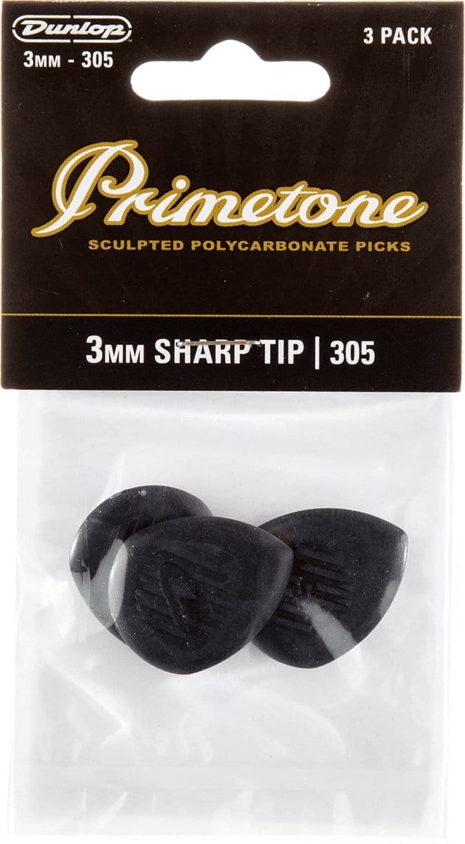 Jim Dunlop Primetone - Plectrums - Classic 305 Puntig - Player's Pack 3 Stuks