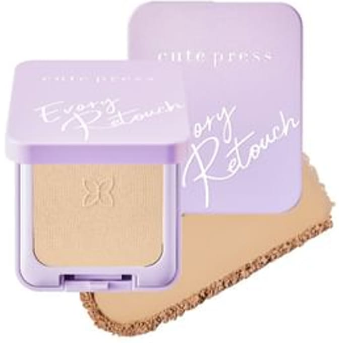 Cute Press - Evory Retouch Oil Control Foundation Powder SPF 30 PA +++ P2 Pink Beige