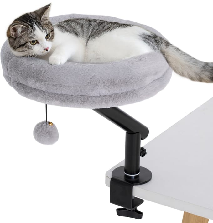 PawHut Kattenhuis Polyester, Staal 35L x 35B x 48H cm Grijs