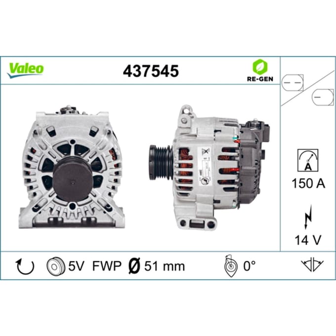Driefasige generator VALEO 437545