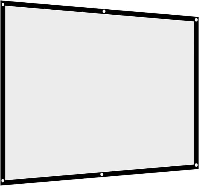 Draagbaar Projectiescherm van Polyester, 60-100 Inch, 4:3 voor Buitenbioscoop en Kampeerfilms, Set van 12