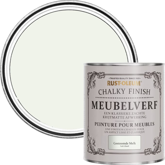 Rust-Oleum Gebroken wit Chalky Finish Meubelverf - Gestoomde Melk 750ml