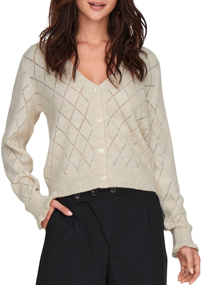 JDY - JDYLETTY L/S V-NECK STRUC CARDI KNT Dames Vest