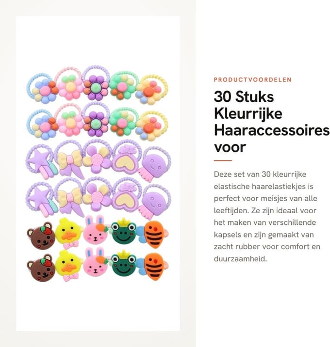 Dailygoods - 30 Stuks Kleurrijke Haaraccessoires voor Meisjes