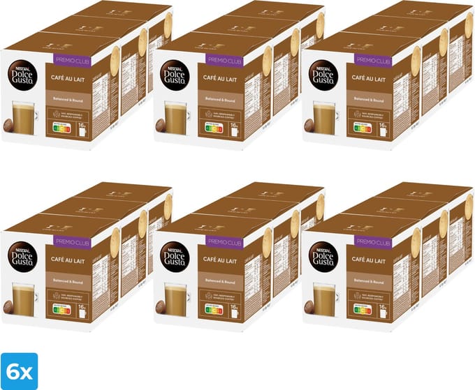 Nescafe Dolce Gusto Café Au Lait (6x 48 cups)