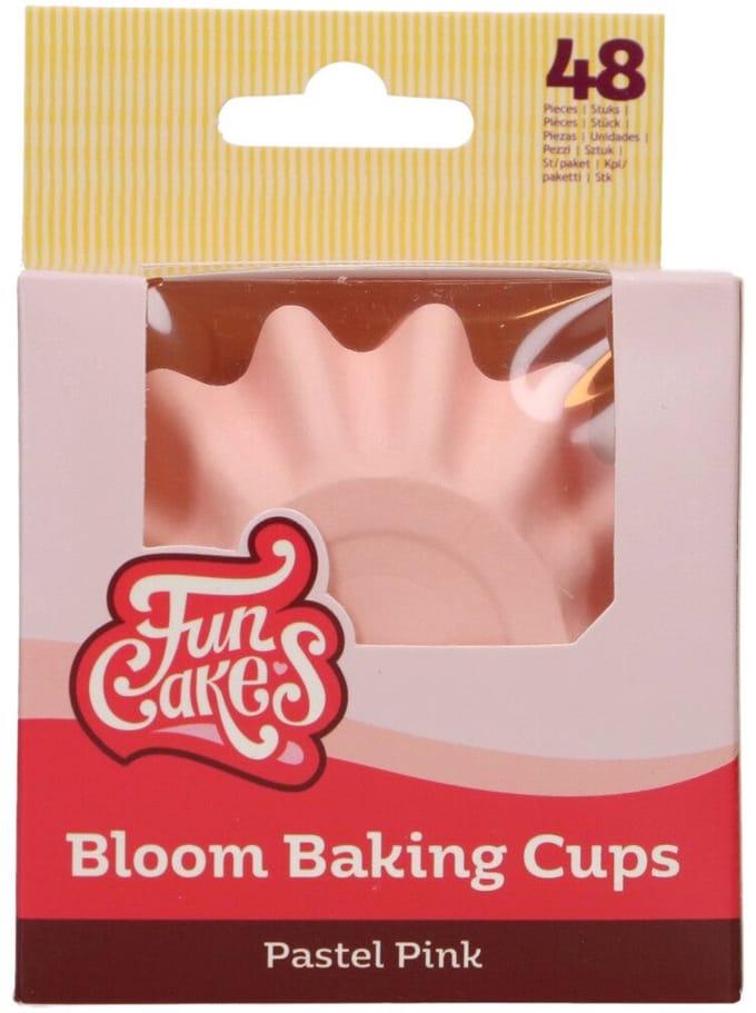 FunCakes Bloom Baking Cups - Duurzaam Gecoat Karton - Pastel Roze - pk/48
