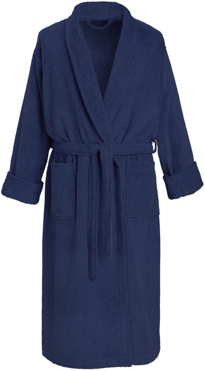 De Witte Lietaer Badjas Etrusk Blue Indigo - S - Unisex - Katoen