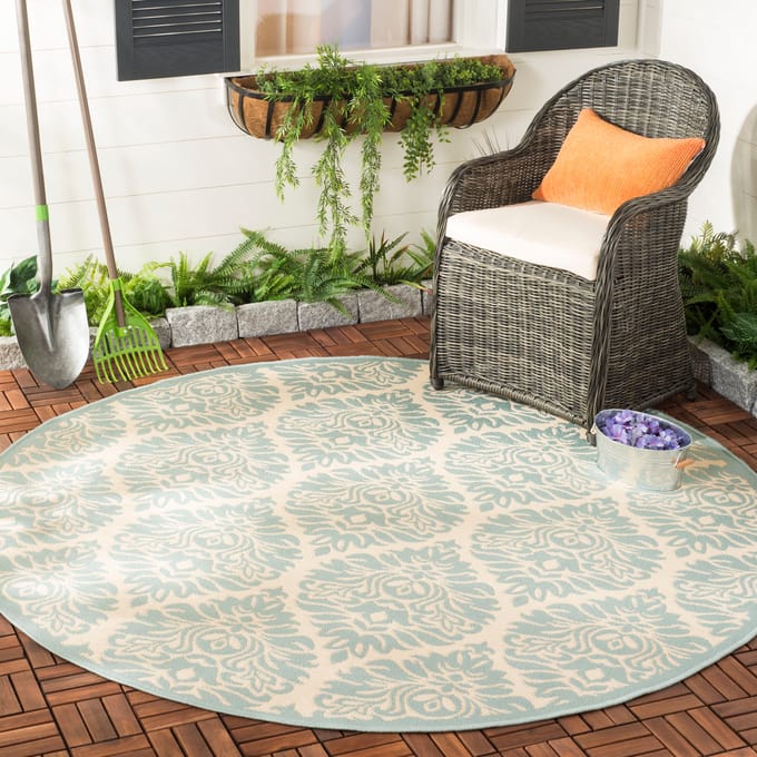 Buitenkleed Oreti Rond Patroon | Safavieh