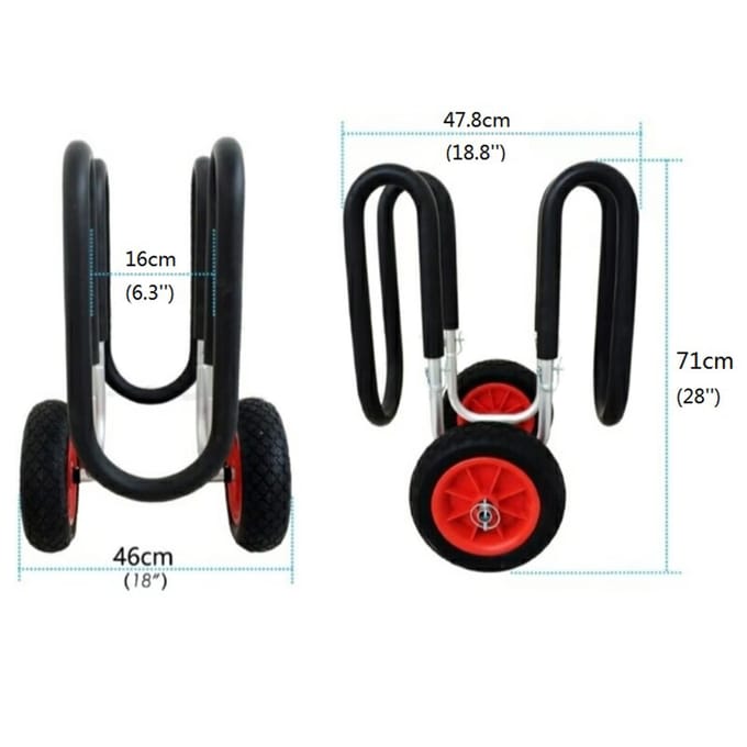 Stand Up Paddle Board SUP Transportwagen Aluminium 2 Wielen Surfplankdrager veelkleurig