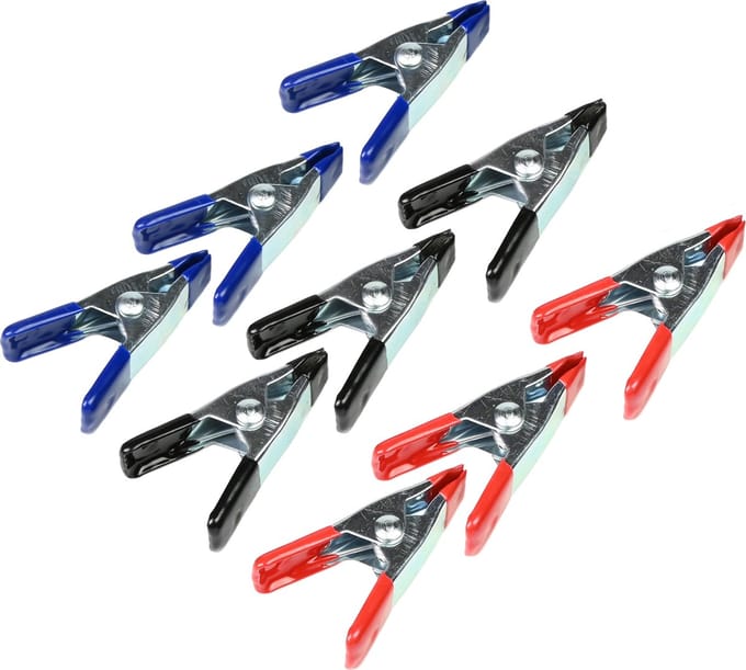 Benson Zeilklemmen/veerklemmen - 12x - staal - 5 cm - mini lijmklemmen