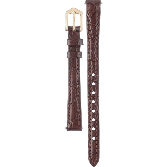 Hirsh Horlogeband -  Crocograin Donkerbruin - Leer - 10 mm