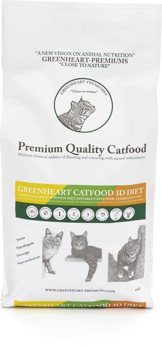 Greenheart-premiums kattenvoer 3D Diet 500gr