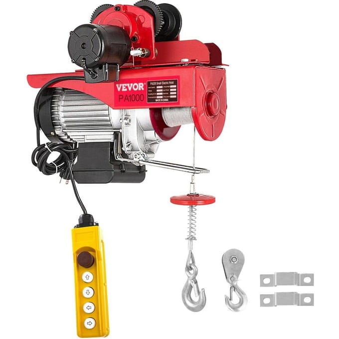 Elektrische Staalkabel Takel met Trolley, Elektrische Staalkabel Takel met Trolley Afstandsbediening Industrie 1000KG/2200LBS Capaciteit