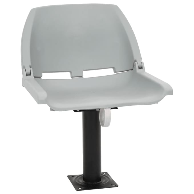 vidaXL - 2-delige - Bootstoelenset - inklapbaar - 48x51x41 - cm - grijs