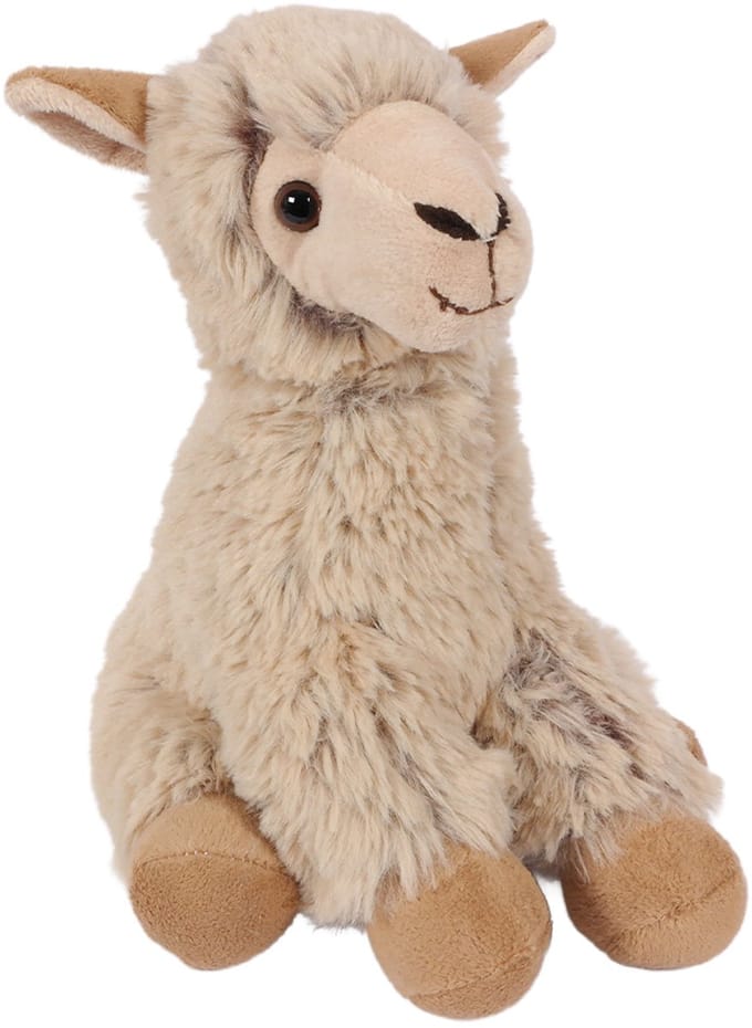 Heunec pluche beige alpaca/lama knuffel - 24 cm - zittend - knuffels
