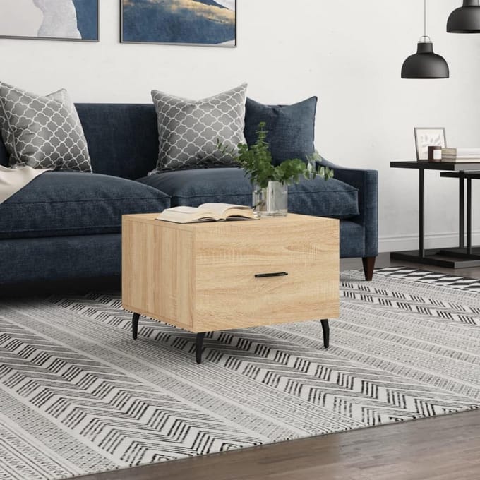 Ronde Salontafel Hout Sonoma Eiken 50x50x35 cm