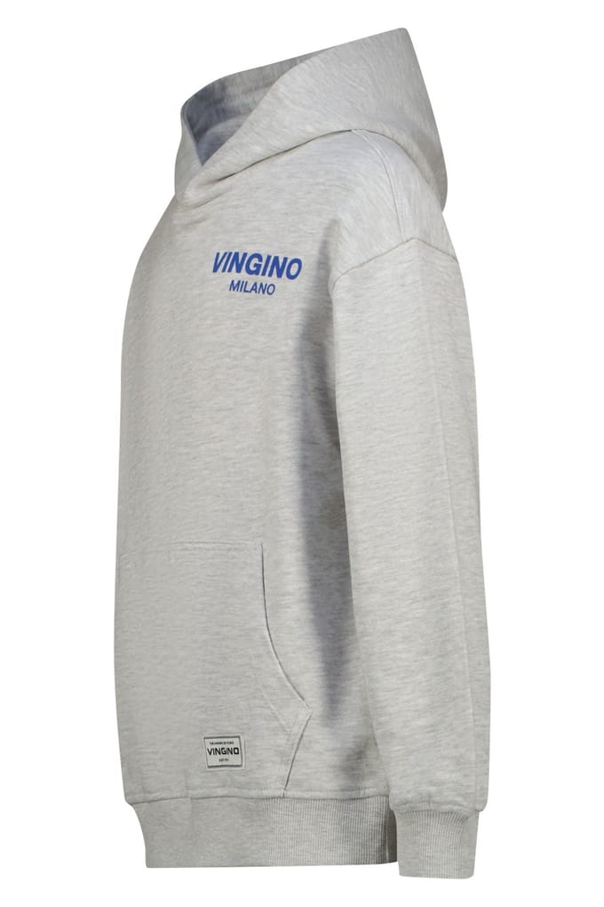 Vingino Boys Basic-hoody Sweater Fearless Grey Melee Größe: 2 | Sportbekleidung Outlet | kids | Grau
