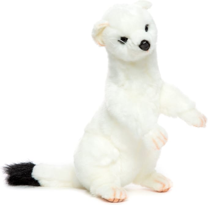 Hansa Hermelijn knuffel - 30 cm - dieren knuffels - pluche