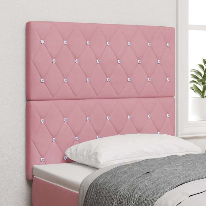 vidaXL - Hoofdbord - Roze - 100 - cm - Fluweel