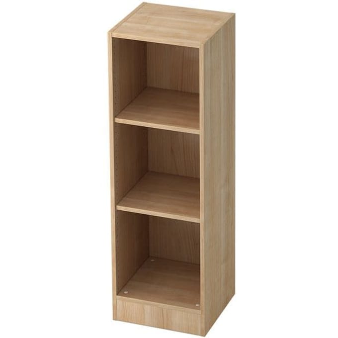 ULM boekenkast, 3 OH, spaanplaat, B 406 x D 400 x H 1270 mm, notendecor