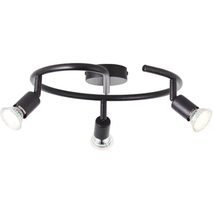 Baseline Opbouwspot Parma Spiraal - Mat Zwart - 3xgu10