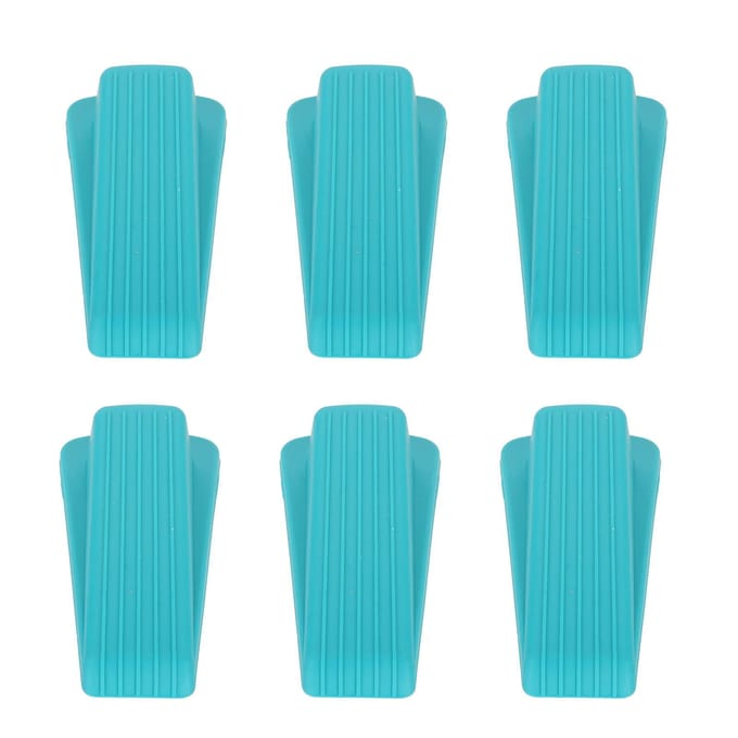 6 stuks Deurstoppers Dik Flexibel Stapelbaar Duurzaam TPR Anti-Deformatie Deurwig voor 1.2in blauw