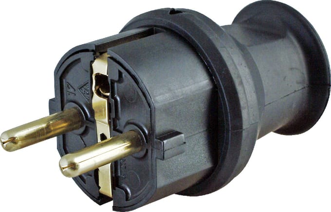 Kopp Geaarde Stekker Polyamide PVC Rubber Zwart - 1797.1600.5 [20 stuks]
