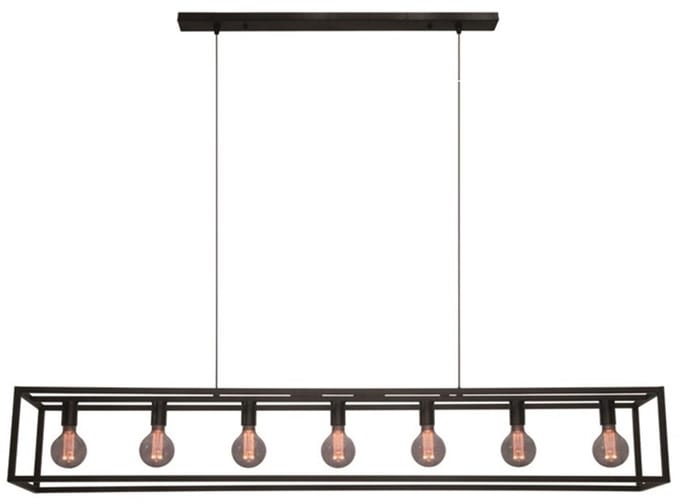 Freelight Esteso Hanglamp - Industrieel Zwart - 7 Lichts