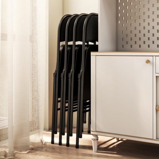 4goodz 4 stuks stevige klapstoelen van kunststof max 120 kg -