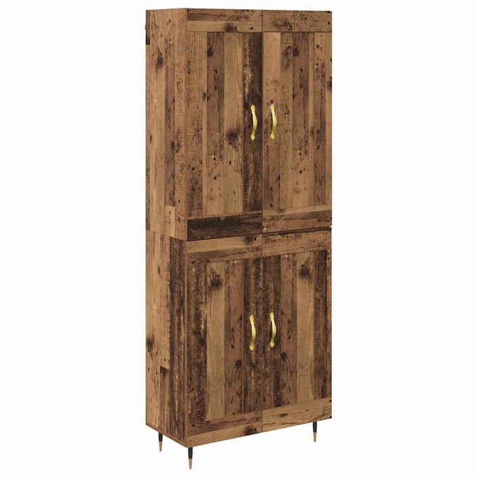 vidaXL Highboard Oud Hout 69,5 x 34 x 90 cm Bewerkt hout