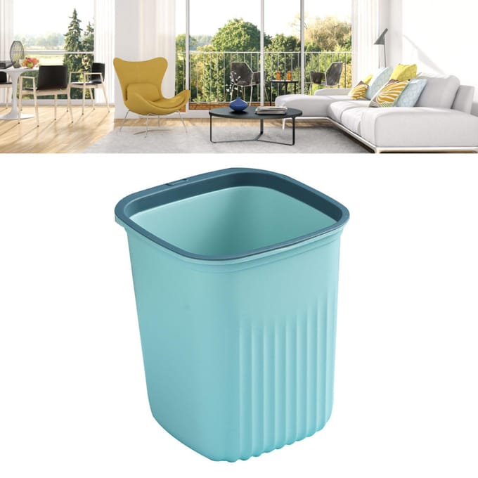 Prullenbak Keuken Kantoor Badkamer Woonkamer Plastic Afvalbak met Klemring white