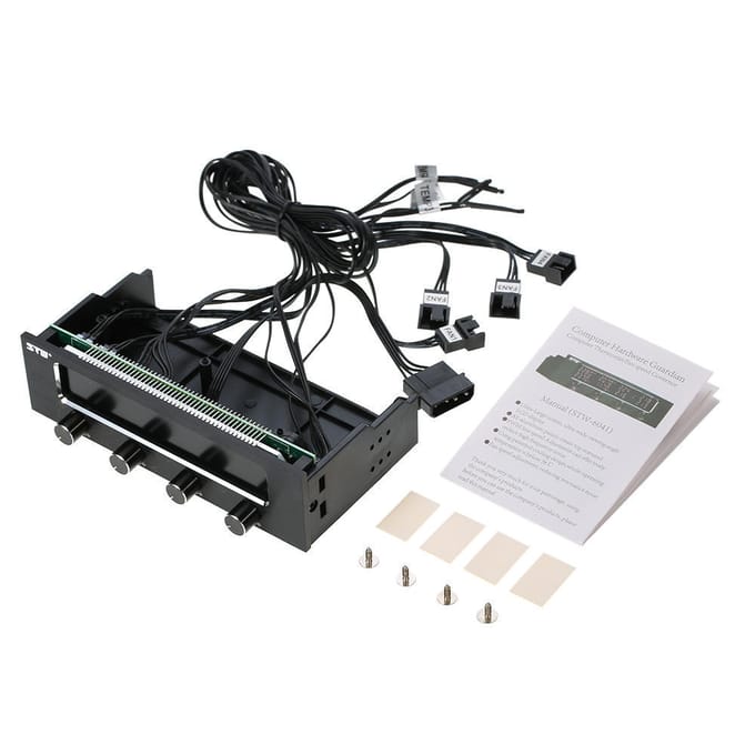 STW PC CPU 4-kanaals ventilatorcontroller Snelheidsregeling LCD-koeling