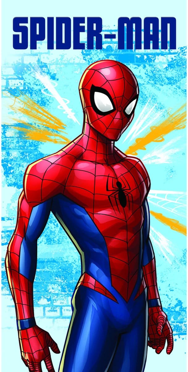 SpiderMan Strandlaken, Web - 70 x 140 cm - Katoen
