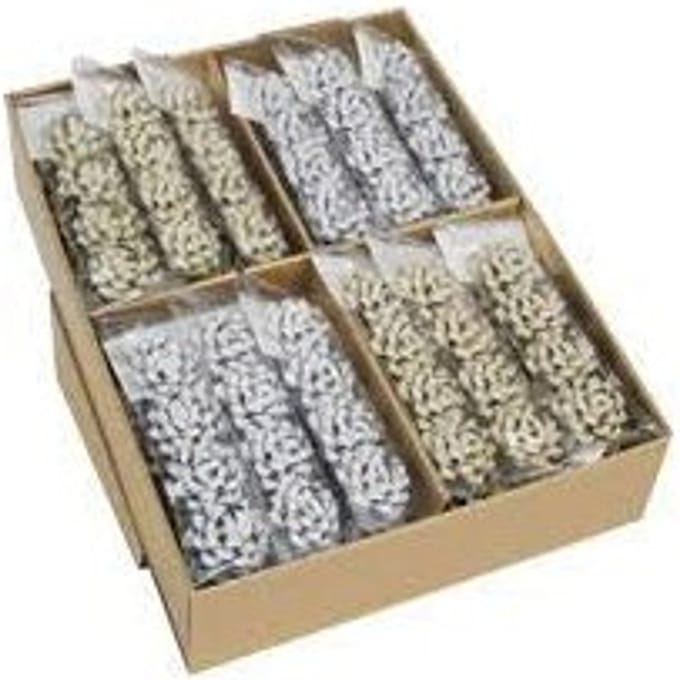 Prasent cadeaustrikken kerst poly glitter, formaat 45 mm., assorti