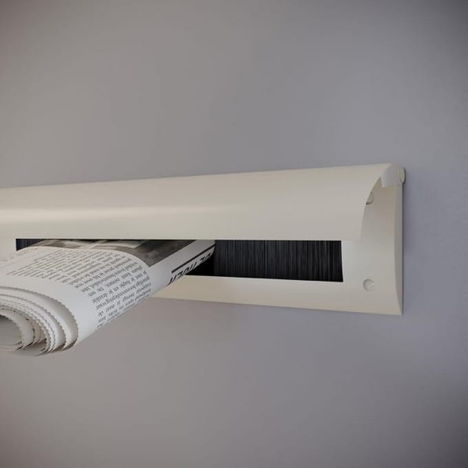 Brievenbusklep wit | Binnenbriefplaat wit | Brievenbusborstel wit met klep | door-line brievenbus Luxe